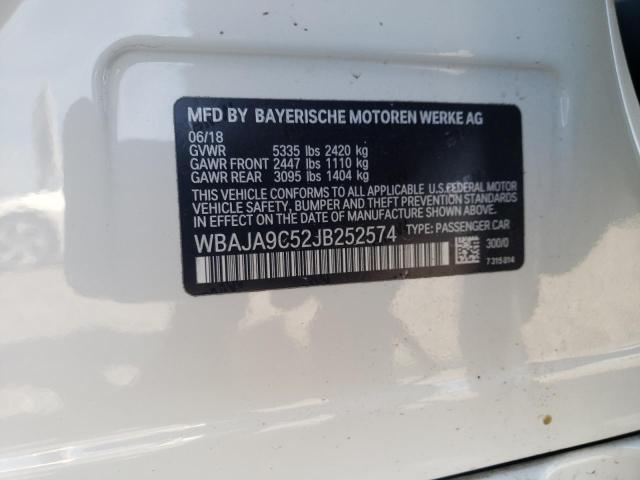 Photo 10 from auction – 2018 BMW 530E with VIN WBAJA9C52JB252574