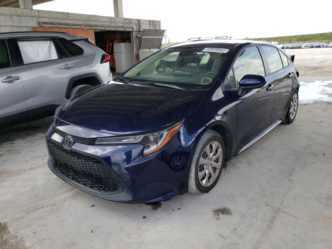Photo 2 from auction – 2021 TOYOTA COROLLA LE with VIN JTDEPMAE7MJ130862