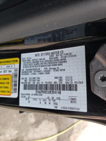 Photo 10 from auction – 2018 FORD FUSION SE with VIN 3FA6P0HD3JR204148