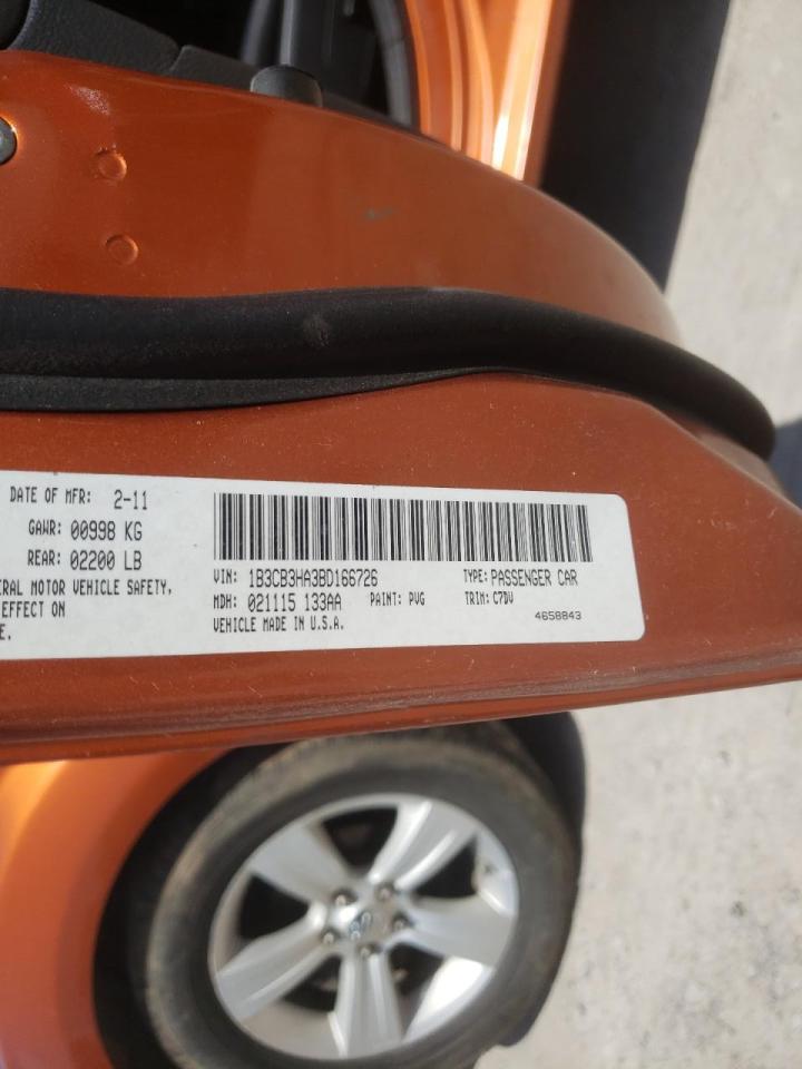 Photo 10 from auction – 2011 DODGE CALIBER MA with VIN 1B3CB3HA3BD166726
