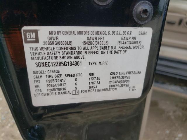 Photo 10 from auction – 2005 CHEVROLET AVALANCHE with VIN 3GNEC12Z85G134361