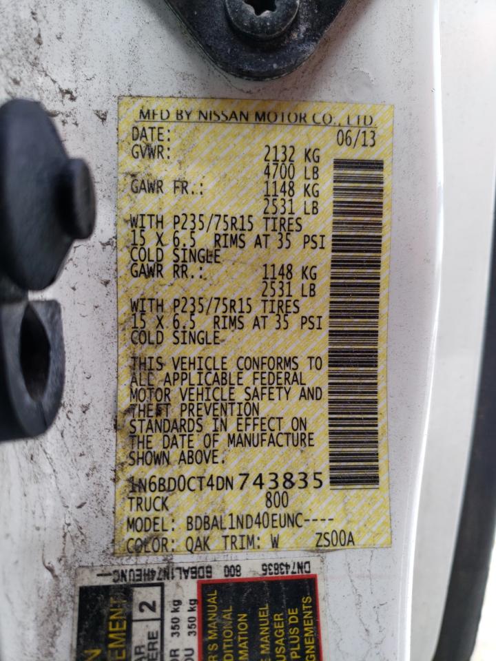Photo 10 from auction – 2013 NISSAN FRONTIER S with VIN 1N6BD0CT4DN743835
