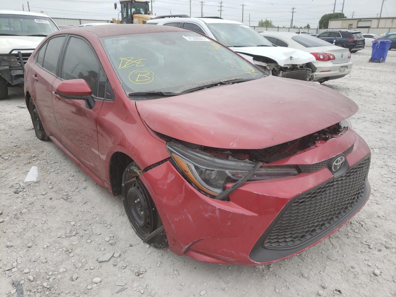 TOYOTA COROLLA LE 2020 with VIN 5YFEPRAE7LP140640 - Photo from auction