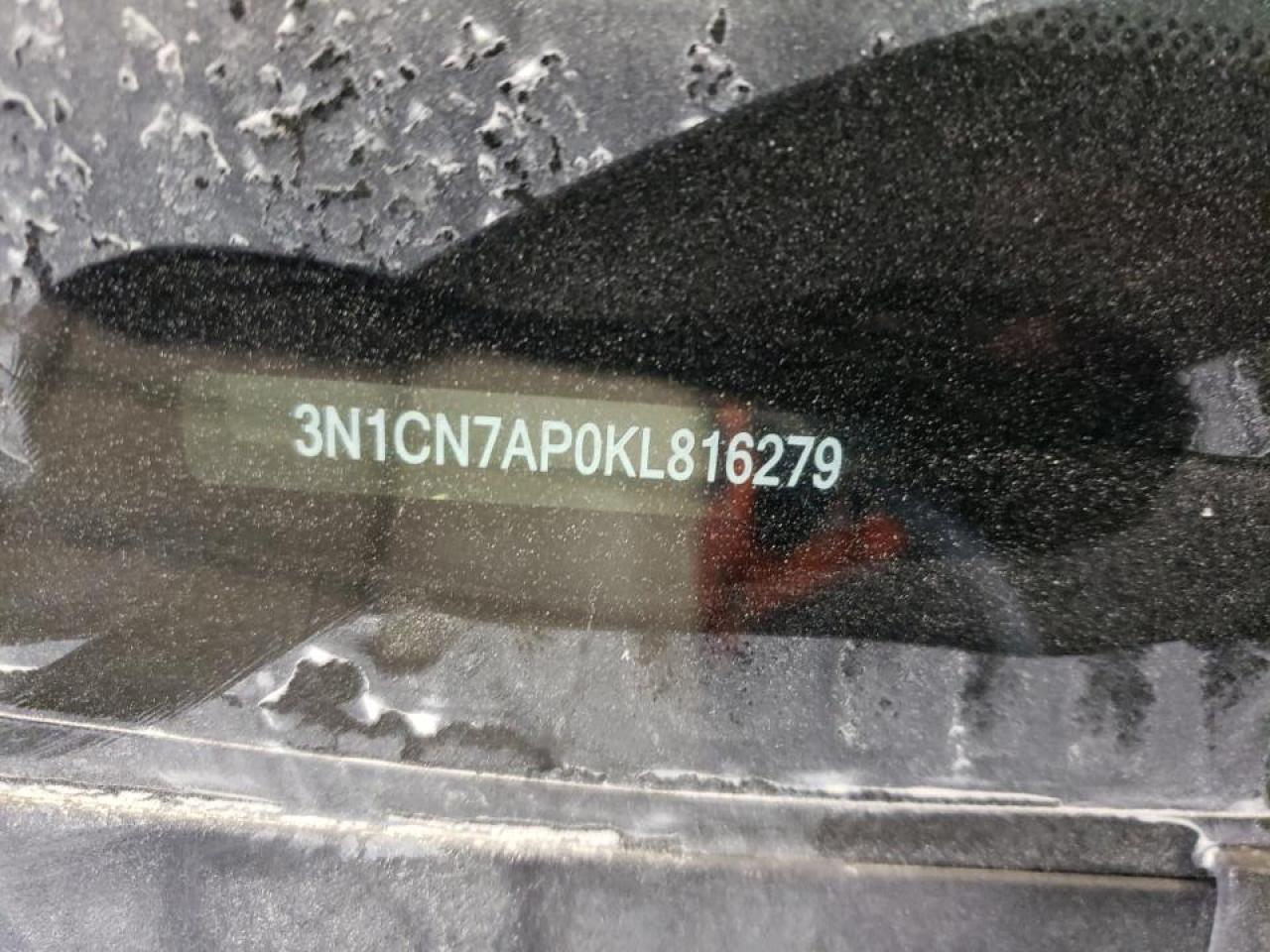 Photo 10 from auction – 2019 NISSAN VERSA S with VIN 3N1CN7AP0KL816279