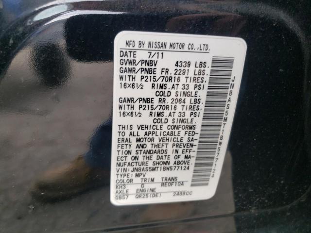 Photo 10 from auction – 2011 NISSAN ROGUE S with VIN JN8AS5MT1BW577124
