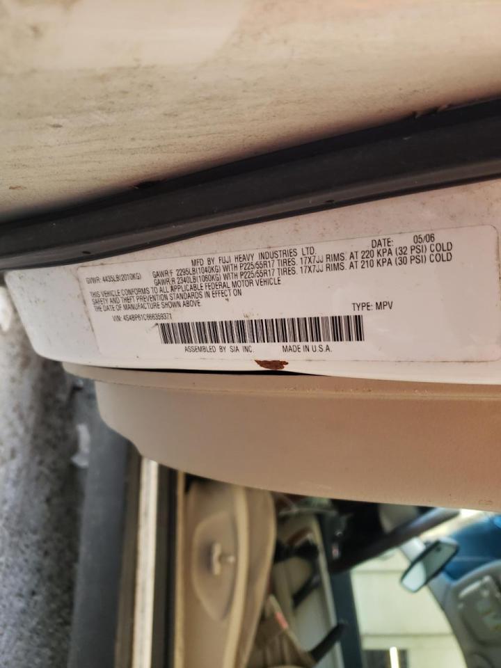 Photo 10 from auction – 2006 SUBARU LEGACY OUT with VIN 4S4BP61C666359371