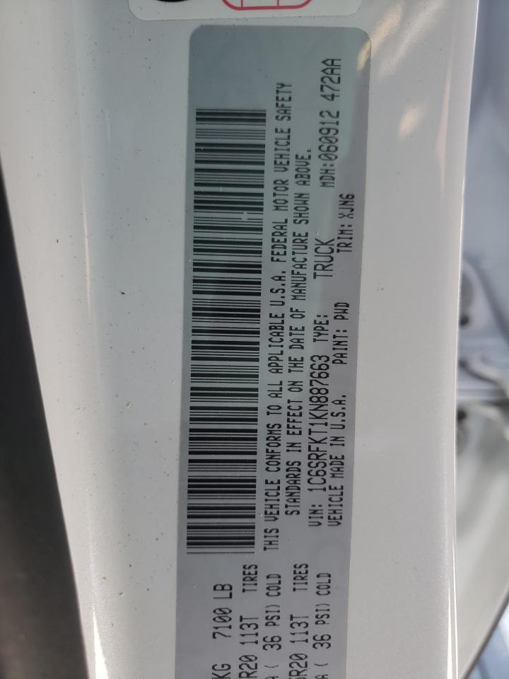 Photo 10 from auction – 2019 RAM 1500 LONGH with VIN 1C6SRFKT1KN887663