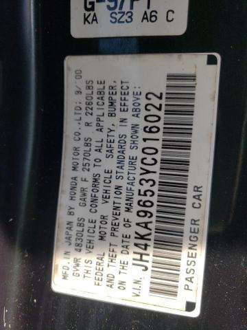 Photo 10 from auction – 2000 ACURA 3.5RL with VIN JH4KA9653YC016022