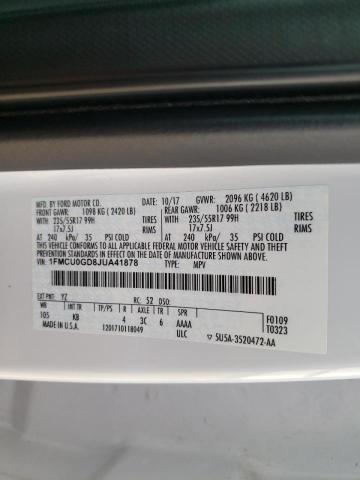 Photo 10 from auction – 2018 FORD ESCAPE SE with VIN 1FMCU0GD8JUA41878