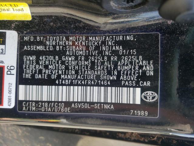 Photo 10 from auction – 2015 TOYOTA CAMRY LE with VIN 4T4BF1FK4FR471464