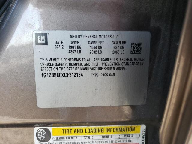 Photo 10 from auction – 2012 CHEVROLET MALIBU LS with VIN 1G1ZB5E0XCF312134