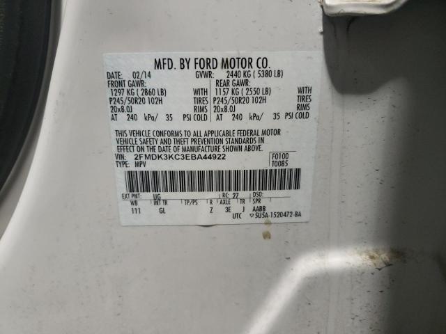 Photo 10 from auction – 2014 FORD EDGE LIMIT with VIN 2FMDK3KC3EBA44922