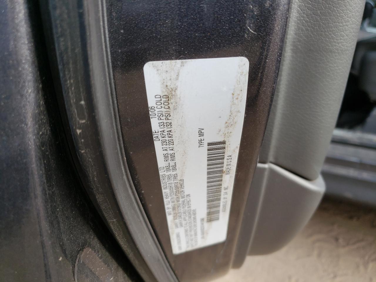 Photo 10 from auction – 2007 SUBARU B9 TRIBECA with VIN 4S4WX82D074410090