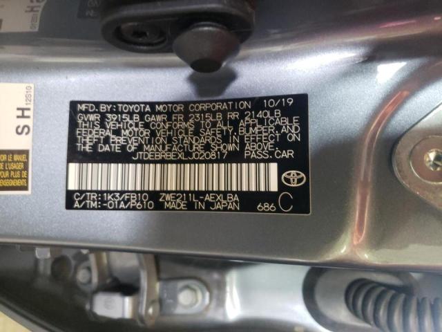Photo 10 from auction – 2020 TOYOTA COROLLA LE with VIN JTDEBRBEXLJ020817