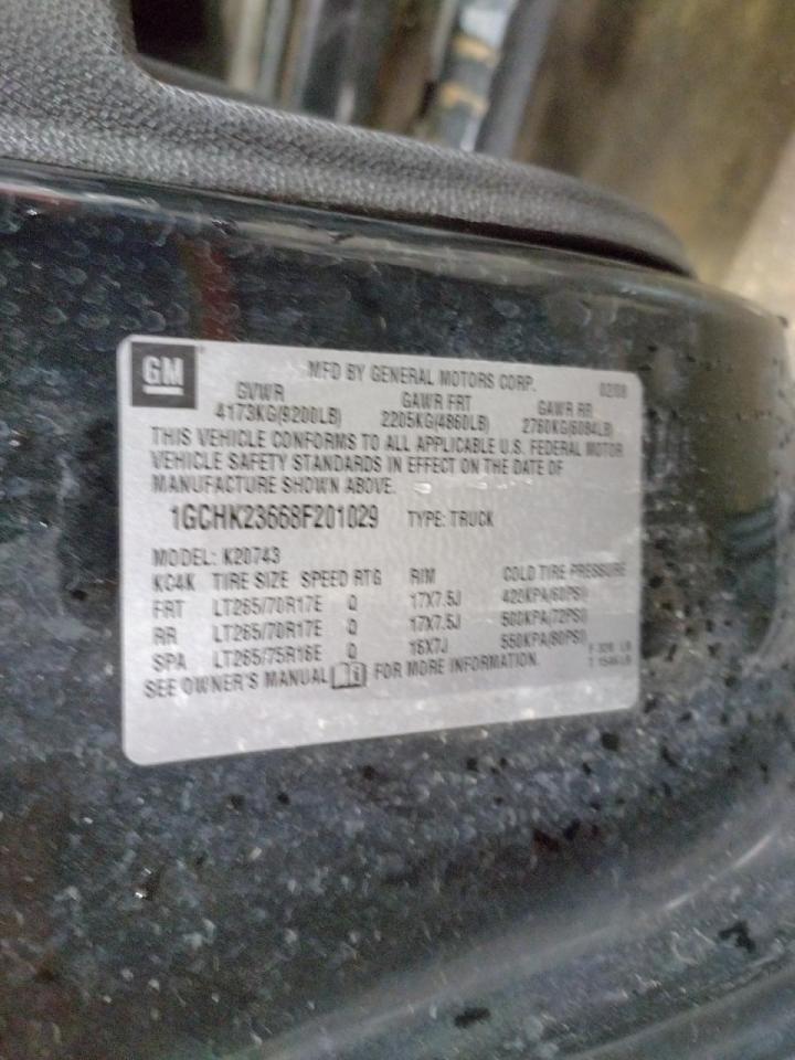 Foto 10 de la subasta – 2008 CHEVROLET SILVERADO con VIN 1GCHK23668F201029
