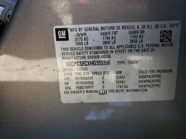 Photo 10 from auction – 2017 CHEVROLET SILVERADO with VIN 3GCPCSECXHG355396