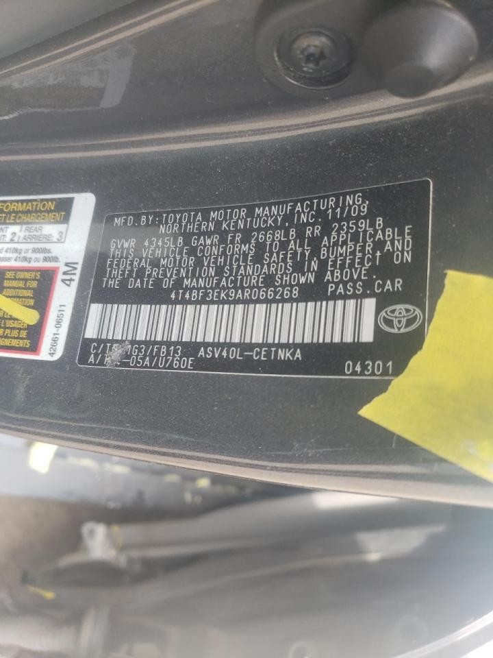 Photo 10 from auction – 2010 TOYOTA CAMRY BASE with VIN 4T4BF3EK9AR066268