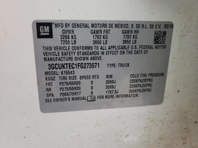 Photo 10 from auction – 2015 CHEVROLET SILVERADO with VIN 3GCUKTEC1FG273971