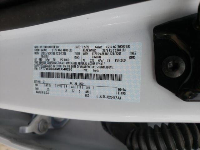 Photo 10 from auction – 2021 FORD F250 SUPER with VIN 1FT7W2B6XMEC40286