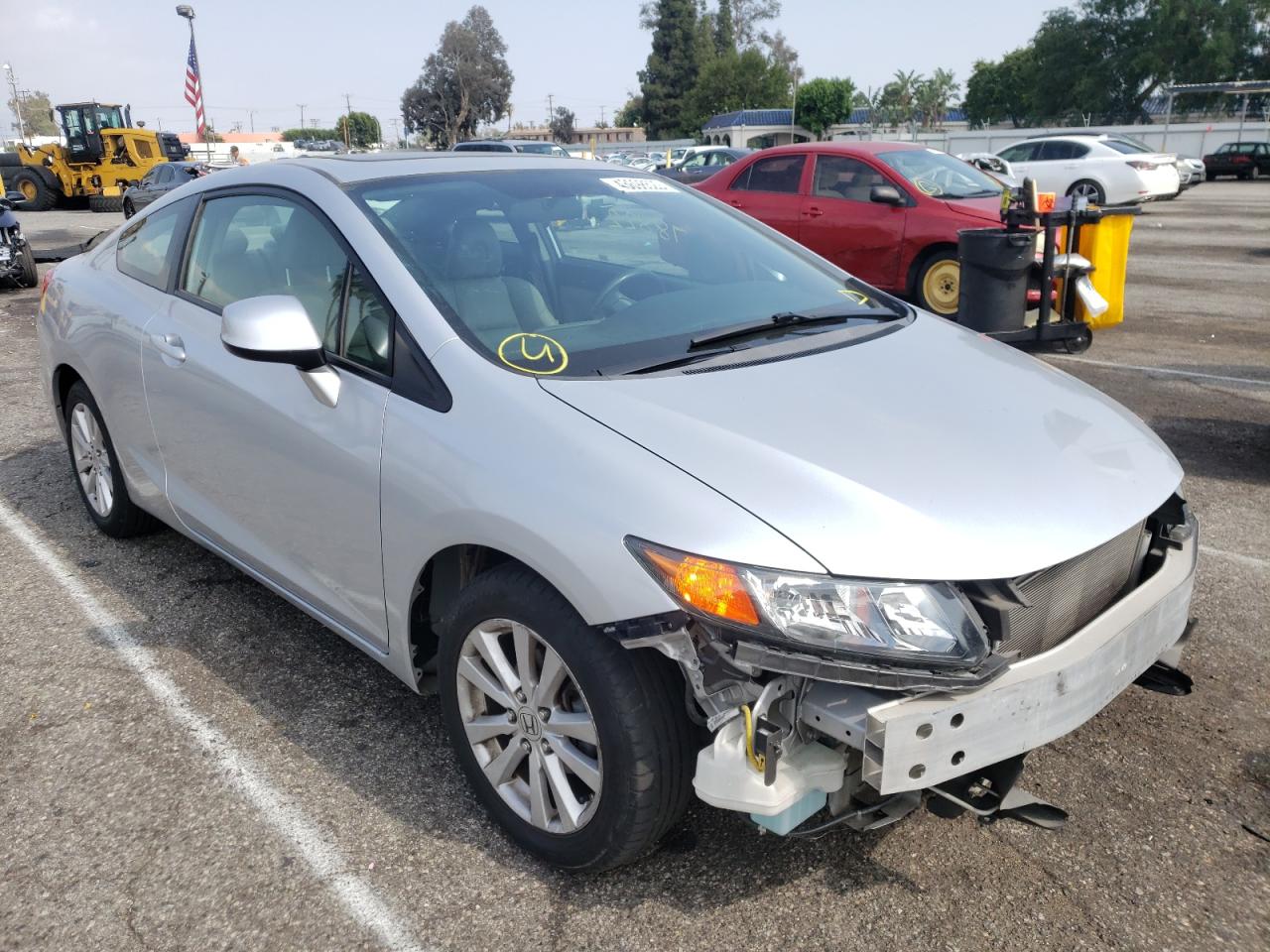 HONDA CIVIC EXL 2012 with VIN 2HGFG3B10CH521654 - Photo from auction