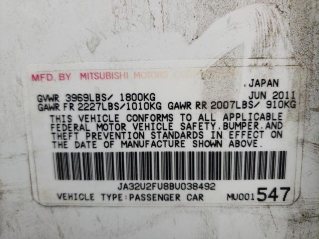 Photo 10 from auction – 2011 MITSUBISHI LANCER ES/ with VIN JA32U2FU8BU038492