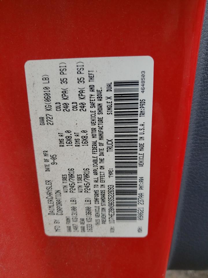 Photo 10 from auction – 2006 DODGE DAKOTA QUA with VIN 1D7HE28N96S522693