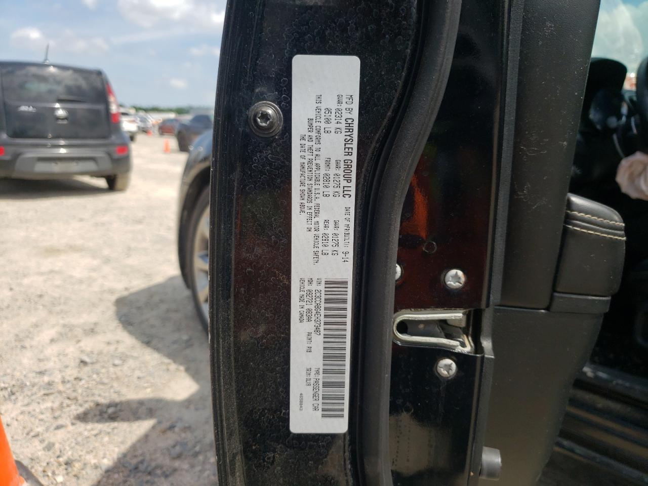 Photo 10 from auction – 2014 CHRYSLER 300 S with VIN 2C3CCABG4EH373487