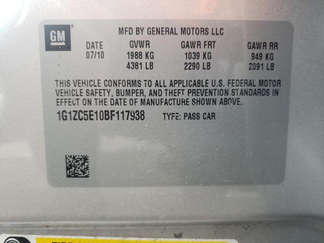 Photo 10 from auction – 2011 CHEVROLET MALIBU 1LT with VIN 1G1ZC5E10BF117938
