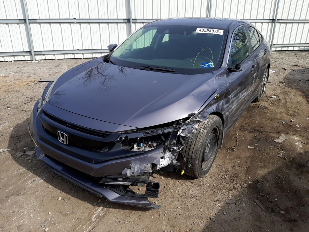 Photo 2 from auction – 2020 HONDA CIVIC LX with VIN 19XFC2F62LE215545