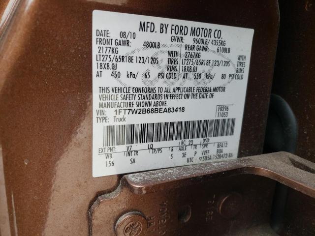 Photo 10 from auction – 2011 FORD F250 SUPER with VIN 1FT7W2B68BEA83418