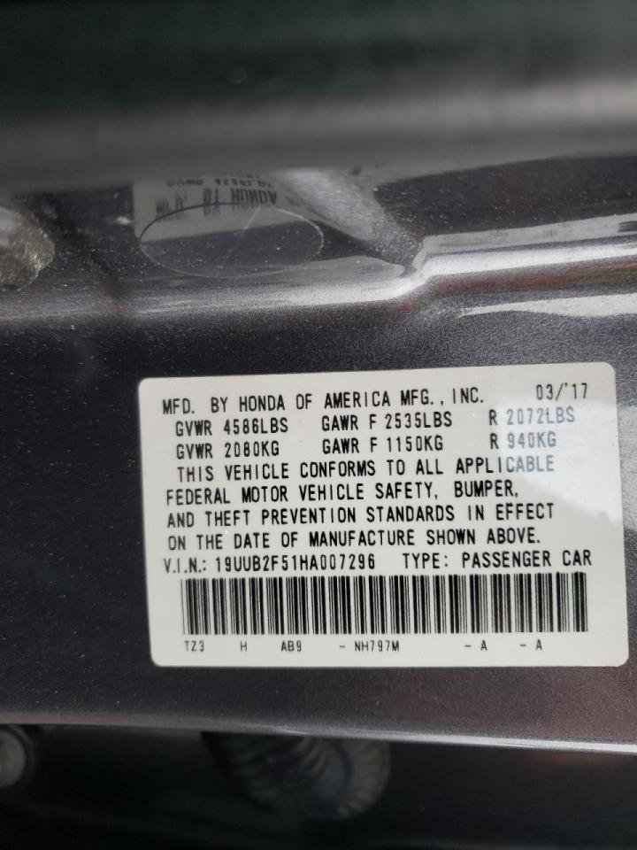 Photo 10 from auction – 2017 ACURA TLX TECH with VIN 19UUB2F51HA007296