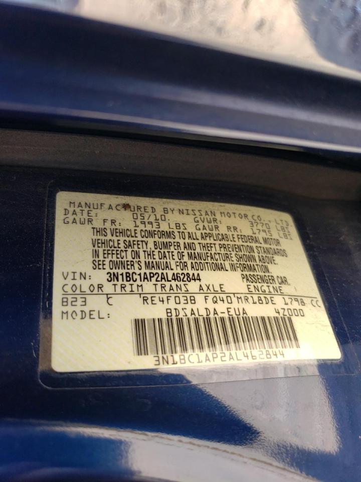 Photo 10 from auction – 2010 NISSAN VERSA S with VIN 3N1BC1AP2AL462844