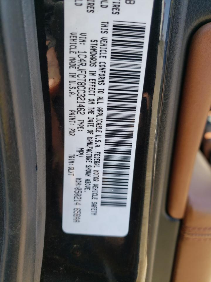 Photo 10 from auction – 2012 JEEP GRAND CHER with VIN 1C4RJFCT8CC321462