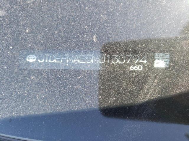 Photo 10 from auction – 2021 TOYOTA COROLLA LE with VIN JTDEPMAE5MJ130794