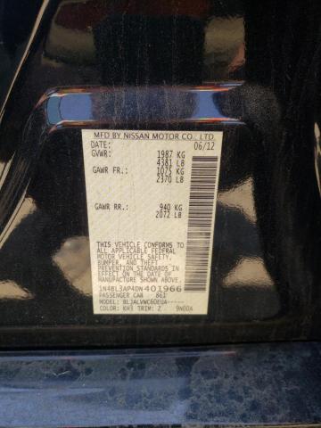 Photo 10 from auction – 2013 NISSAN ALTIMA with VIN 1N4BL3AP4DN401966