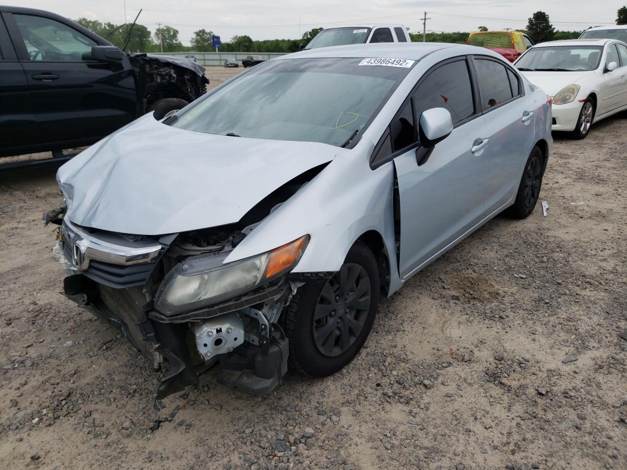 Photo 2 from auction – 2012 HONDA CIVIC LX with VIN 2HGFB2F54CH534252
