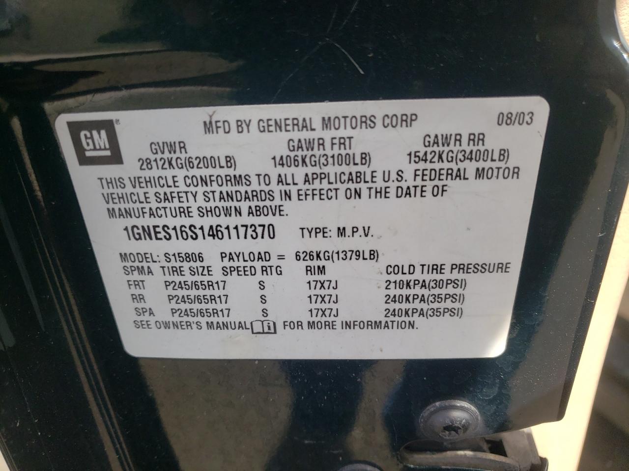 Photo 10 from auction – 2004 CHEVROLET TRAILBLAZR with VIN 1GNES16S146117370