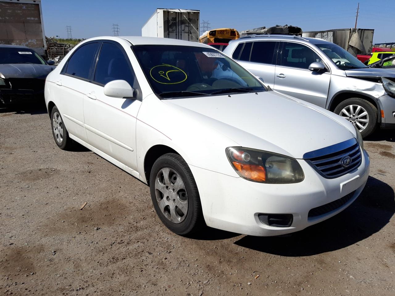 KIA SPECTRA EX 2009 with VIN KNAFE221895593326 - Photo from auction
