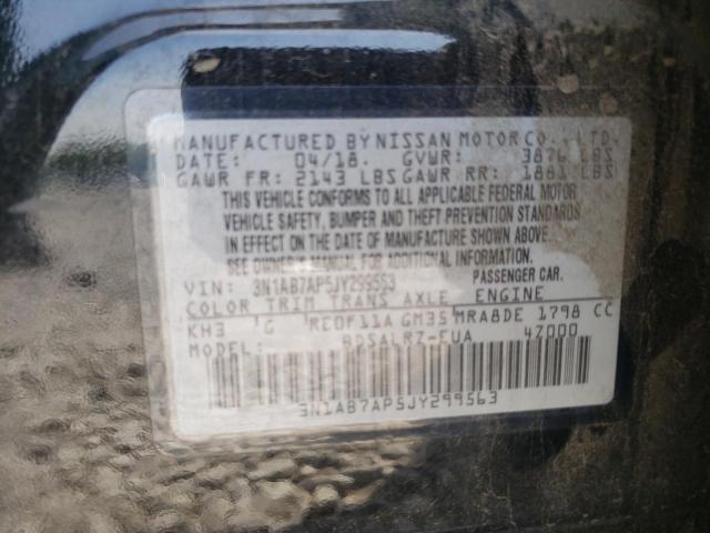 Photo 10 from auction – 2018 NISSAN SENTRA S with VIN 3N1AB7AP5JY299563