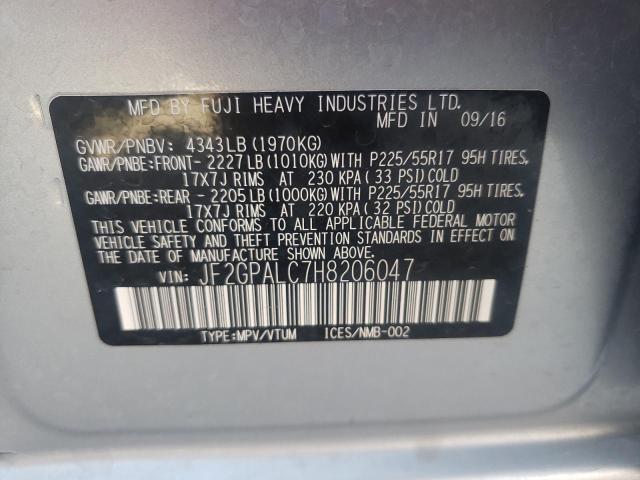 Photo 10 from auction – 2017 SUBARU CROSSTREK with VIN JF2GPALC7H8206047