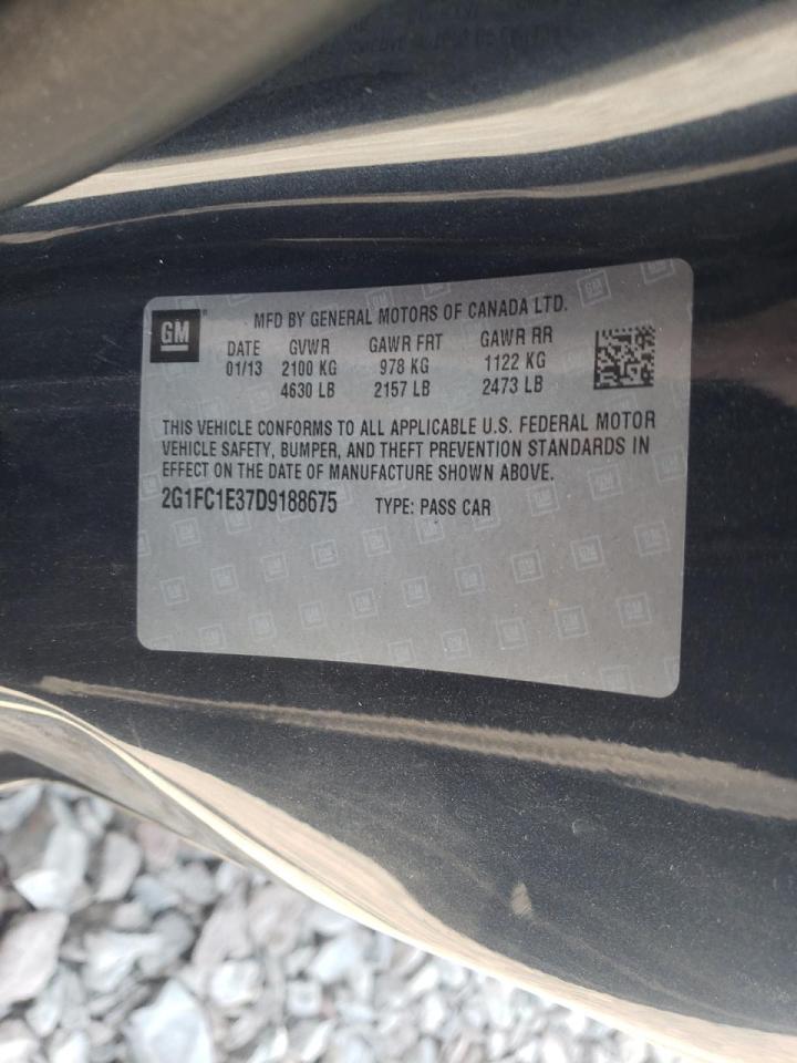 Photo 10 from auction – 2013 CHEVROLET CAMARO LT with VIN 2G1FC1E37D9188675