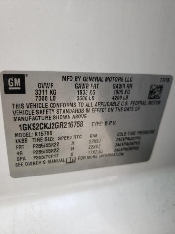 Photo 10 from auction – 2016 GMC YUKON DENA with VIN 1GKS2CKJ2GR216758