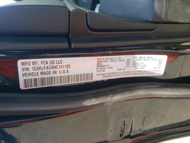 Photo 10 from auction – 2022 JEEP GRAND CHER with VIN 1C4RJFAG9NC141125