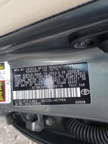 Photo 10 from auction – 2011 TOYOTA AVALON BAS with VIN 4T1BK3DB5BU398118