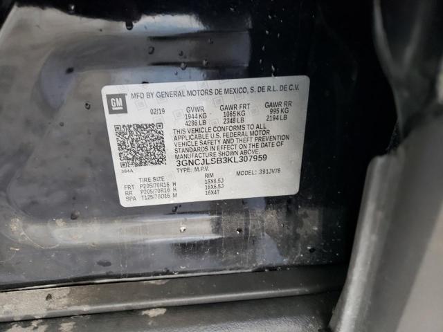 Photo 10 from auction – 2019 CHEVROLET TRAX 1LT with VIN 3GNCJLSB3KL307959
