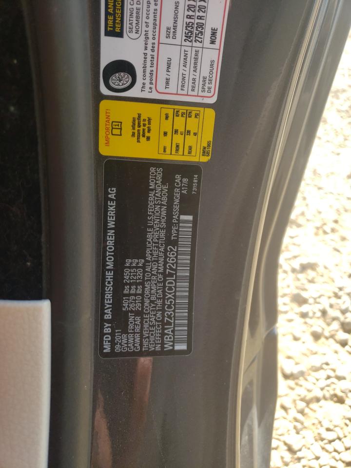 Foto 10 de la subasta – 2012 BMW 650 I con VIN WBALZ3C5XCDL72662