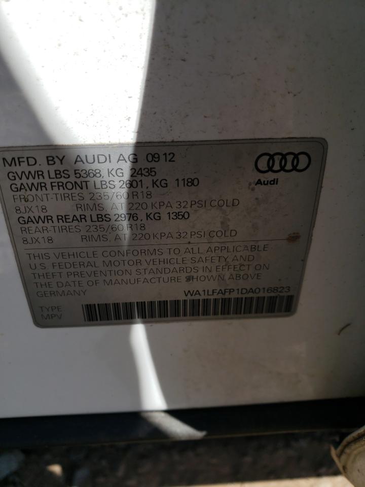 Photo 10 from auction – 2013 AUDI Q5 PREMIUM with VIN WA1LFAFP1DA016823