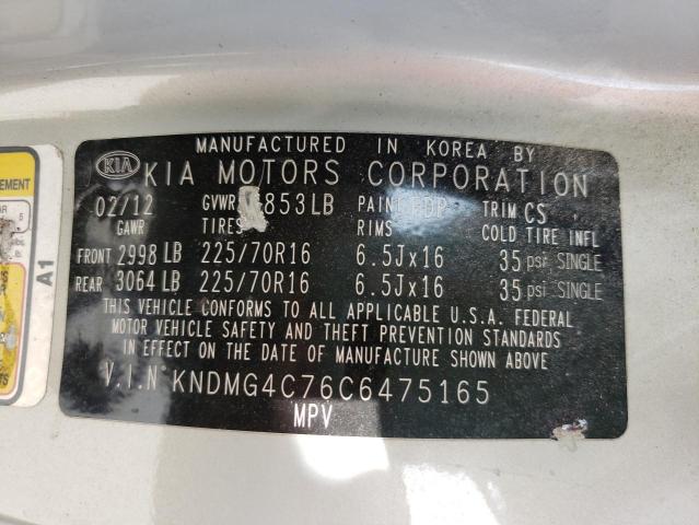 Photo 10 from auction – 2012 KIA SEDONA LX with VIN KNDMG4C76C6475165
