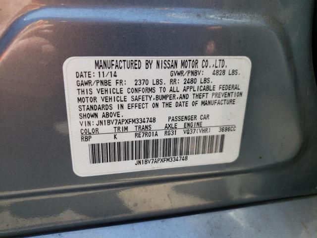 Photo 10 from auction – 2015 INFINITI Q50 BASE with VIN JN1BV7APXFM334748