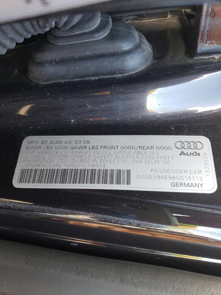 Photo 10 from auction – 2008 AUDI A8 4.2 QUA with VIN WAULV94E98N014113
